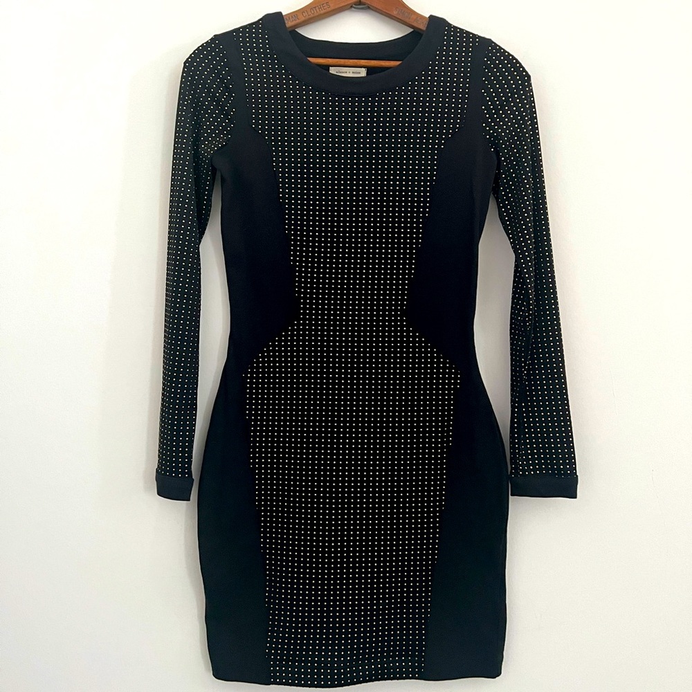 ✨NYE✨ Urban Outfitters Bodycon Dress with Gold Studs Size Xsmall